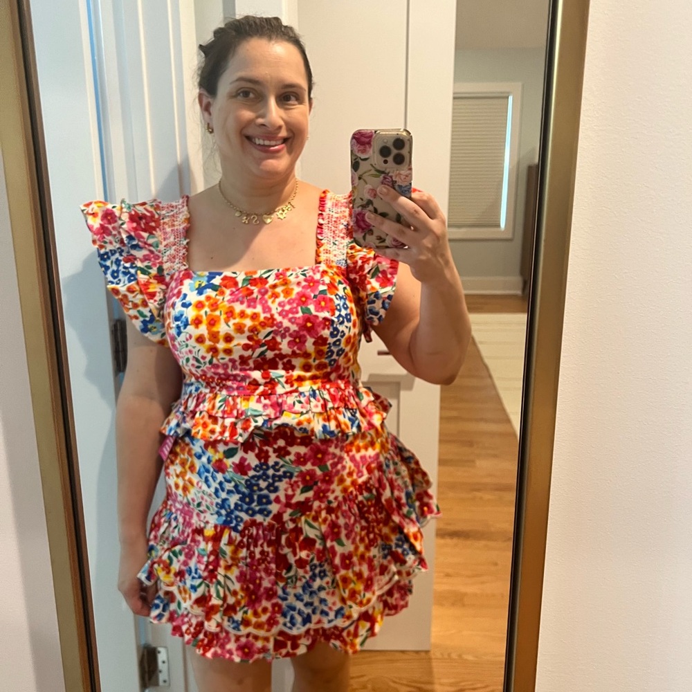 Colorful floral matching set